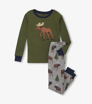 Little Blue House Wild Moose Kids Pajama Set